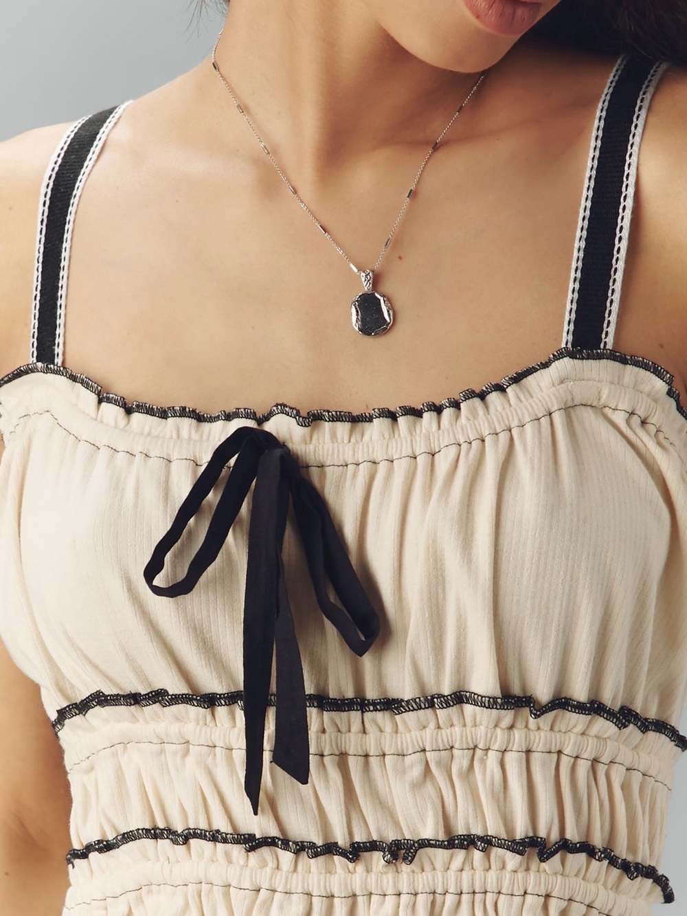 Pilcro Tiered Ruffle Hem Ruched Tank Top - Picture 2 of 4